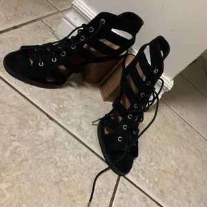 Black Lace Up Heels